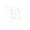 Sunpan Zanatta Counter Stool - With Dimensions