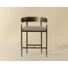 Sunpan Zanatta Counter Stool - Zenith Taupe Grey Front - Sunpan Zanatta Counter Stool - Zenith Taupe Grey Front