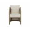 Sunpan Palermo Dining Chair Stinson Cream Brown Front - Sunpan Palermo Dining Chair Stinson Cream Brown Front
