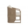 Sunpan Palermo Dining Chair Stinson Cream Brown Side