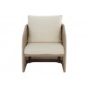 Sunpan Palermo Lounge Chair Stinson Cream Brown Front