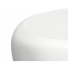 Sunpan Corvo Coffee Table In White - Edge Close-up