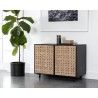 Sunpan Omari Sideboard - Suede Light Tan Leather Small