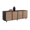 Sunpan Omari Sideboard - Suede Light Tan Leather Large 1
