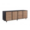 Sunpan Omari Sideboard - Suede Light Tan Leather Large Side