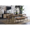 Sunpan Omari Sideboard - Suede Light Tan Leather Large 2