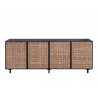 Sunpan Omari Sideboard - Suede Light Tan Leather Large Front