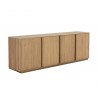 Sunpan Kalla Sideboard, Rustic Oak - Front Side Angle