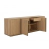 Sunpan Kalla Sideboard, Rustic Oak - Front Side Opened Angle