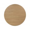 Sunpan Kalla Dining Table Round, Rustic Oak - Top Angle