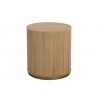 Sunpan Kalla Side Table in Rustic Oak - Front Angle