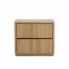 Sunpan Kalla Nightstand, Rustic Oak - Front Angle - Sunpan Kalla Nightstand, Rustic Oak - Front Angle