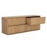 Sunpan Kalla Dresser in Rustic Oak - Front Side Opened Angle