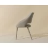 Sunpan Galen Dining Chair Linea Light Grey Leather - Side Angle - Sunpan Galen Dining Chair Linea Light Grey Leather - Side Angle