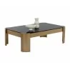 Sunpan Irvine Coffee Table - Front Side Angle with Decor - Sunpan Irvine Coffee Table - Front Side Angle with Decor