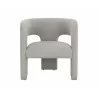 Sunpan Isidore Lounge Chair White Sandstone  Front - Sunpan Isidore Lounge Chair White Sandstone  Front