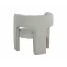 Sunpan Isidore Lounge Chair White Sandstone  Back - Sunpan Isidore Lounge Chair White Sandstone  Back