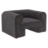 Sunpan Ionic Armchair in Meg Ash - Front Side Angle