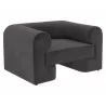 Sunpan Ionic Armchair in Meg Ash - Front Side Angle - Sunpan Ionic Armchair in Meg Ash - Front Side Angle