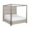 Sunpan Danette Canopy Bed - King Zenith Taupe Grey - Front Side Angle - Sunpan Danette Canopy Bed - King Zenith Taupe Grey - Front Side Angle