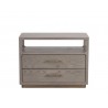 Sunpan Danette Nightstand, Grey - Front Angle