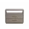 Sunpan Danette Nightstand, Grey - Front Angle - Sunpan Danette Nightstand, Grey - Front Angle