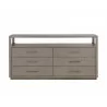 Sunpan Danette Dresser, Grey - Front Angle - Sunpan Danette Dresser, Grey - Front Angle