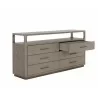 Sunpan Danette Dresser, Grey - Front Side Opened Angle - Sunpan Danette Dresser, Grey - Front Side Opened Angle