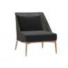 Sunpan Andria Lounge Chair - Arashi Black - Front Side Angle
