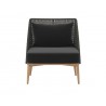 Sunpan Andria Lounge Chair - Arashi Black - Front Angle