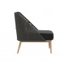 Sunpan Andria Lounge Chair - Arashi Black - Side Angle