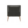 Sunpan Andria Lounge Chair - Arashi Black - Back Angle