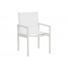 Sunpan Merano Dining Armchair White - Front Side Angle