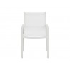 Sunpan Merano Dining Armchair White - Front Angle
