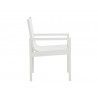 Sunpan Merano Dining Armchair White - Side Angle