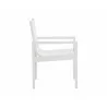 Sunpan Merano Dining Armchair White - Side Angle - Sunpan Merano Dining Armchair White - Side Angle