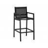 Sunpan Merano Barstoo Black - Front Side Angle
