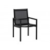 Sunpan Merano Dining Armchair Black - Front Side Angle