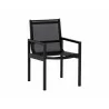 Sunpan Merano Dining Armchair Black - Front Side Angle - Sunpan Merano Dining Armchair Black - Front Side Angle