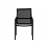 Sunpan Merano Dining Armchair Black - Front Angle