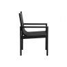 Sunpan Merano Dining Armchair Black - Side Angle