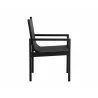 Sunpan Merano Dining Armchair Black - Side Angle - Sunpan Merano Dining Armchair Black - Side Angle