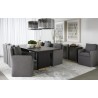 Sunpan Kalla Dining Table Rectangular, Charcoal - Lifestyle