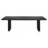 Sunpan Kalla Dining Table Rectangular, Charcoal - Front Angle