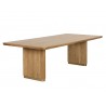 Sunpan Kalla Dining Table Rectangular, Rustic Oak - Front Side Angle