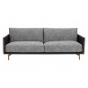 Sunpan Aashi Sofa - Nash Zebra / Coal Black - Front Angle