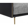 Sunpan Aashi Sofa - Nash Zebra / Coal Black - Base Angle