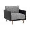 Sunpan Aashi Armchair - Nash Zebra / Coal Black - Front Side Angle