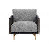 Sunpan Aashi Armchair - Nash Zebra / Coal Black - Front Angle