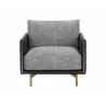 Sunpan Aashi Armchair - Nash Zebra / Coal Black - Front Angle - Sunpan Aashi Armchair - Nash Zebra / Coal Black - Front Angle